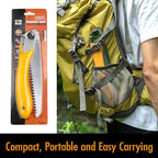 Toolux 8 Inch Folding Saw, SK5 Steel Pruning Hand Saw, Camping Saw for Smooth Cutting, Camping, Gardening, Tree Pruning, Wood Cutting, Compact Design with Non-Slip Ergonomic Handle for Outdoor Use
