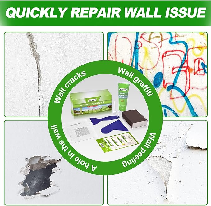 Drywall Repair Kit, 1 Spackle Wall Repair Patch Kit, Wall Mending Agent, Quick Fix for Broken Walls