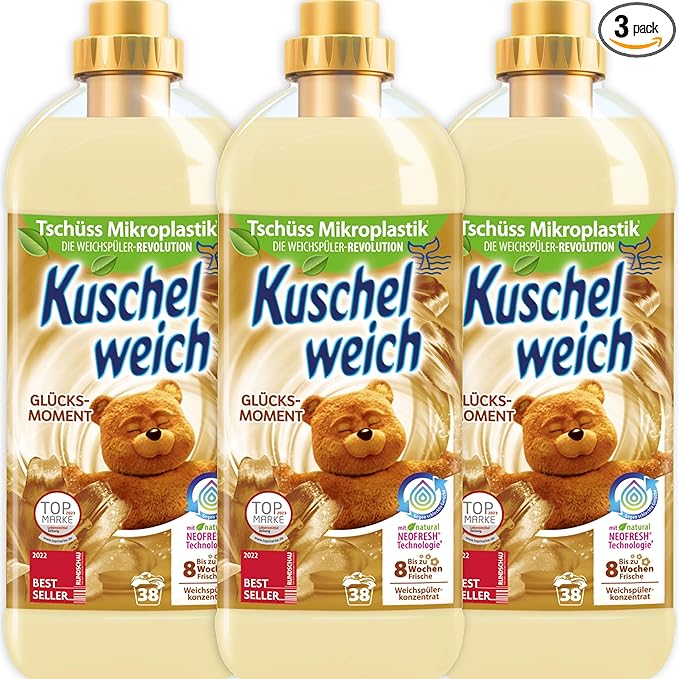 Fabric Softener Moment of Happiness - 3x1L (101.44 oz) - 114 Wash Loads - Made in Germany