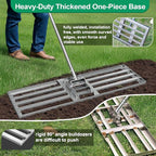 Lawn Leveling Rake with 36"x10" Ground Plate Heavy Duty, Oversized Yard Leveling Rake Tool for Soil - Adjustable Effort Saving Handle, Metal Landscape Lawn Leveler for Garden, Topdressing & Seeding