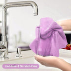 LIVOS Microfiber Cleaning Cloth Roll - 80 Pack, Reusable Paper Towels Purple Tear Away Towels, Microfiber Towels for Cars, Super Absorbent Lint Free Cleaning Rags for House,Kitchen,Window-11.5"x11.5"