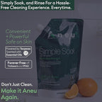 Aneu Simple Soak 32oz – Soak & Rinse Formula | Easily Dissolves Tough Resins & Grime | No Shaking Required | Cleans Glass, Silicone, Metal, & Borosilicate | 32oz - 1 Pack