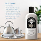 Tarni-Sheild Silver Polish - Clean, Polish, and Protect Against Tarnish - 8 Ounces – Safely Cleans Silver, Copper, Brass, and Other Metals in Just One Application - 6 Pack