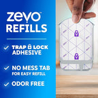 Zevo Flying Insect Trap Official Refill Cartridges - Fits Both Zevo Trap & MAX Indoor Fly Trap - Authentic Trap+Lock Technology to Catch Gnats, House & Fruit Flys (6 Official Refill Cartridges)