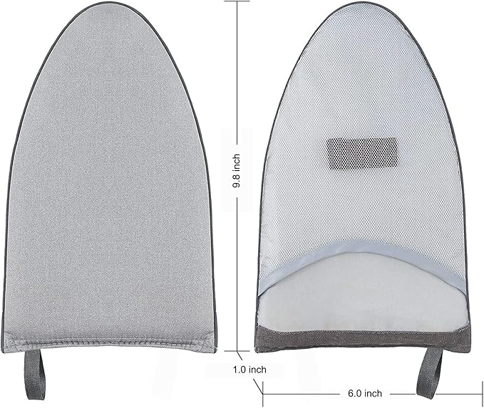 Garment Steamer Ironing Glove Mitt with Finger Loop for Clothes Steaming Mitt Anti Steam Mini Handheld Ironing Pad Board Heat Resistant Steamer Hand Protector with Hanging Loop for Steaming Clothes