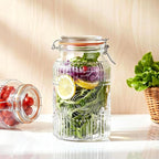 Amzcku Wide Mouth Vintage Mason Jars with Airtight Lid 128oz 1 Gallon, Canister Gallon Jars for Kitchen Storage - for Coffee, Sugar, Beans 2 Pack