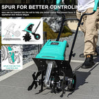 Electric Rototiller Garden Tiller 12 Inch Tilling Width 8-Inch Electric Tiller 10.5 Amp Tiller Cultivator for Garden Yard