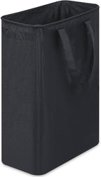 efluky Slim Laundry Basket, Narrow Laundry Hamper with Handles, Collapsible Dirty Clothes Hamper, Tall Laundry Bin for Laundry Room, Dorm and Bedroom, 12.7 Gallons(48L) Black