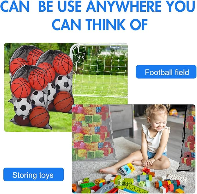 Berlune 30 Pack 24 x 36 Inches Large Mesh Bags for Laundry, Wash bags, Sturdy Mesh Material Closed with Drawstring, Factory, University, Dormitory, Travel and Apartment Dweller (White, Black, Gray)