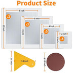 Wall Patch Kit, 15 Pieces Self-Adhesive Mesh Repair Patches for Drywall, Multiple Sizes 2/4/6/8 Inch, Permanently Repairs Damaged Walls and Ceilings