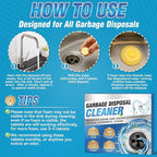 Garbage Disposal Cleaner and Deodorizer Tablets - 50 Count (1-Year Supply), Powerful Foaming Sink Cleaner, Quickly Eliminates Odors, Natural Drain Odor Eliminator for Kitchen Disposal Care