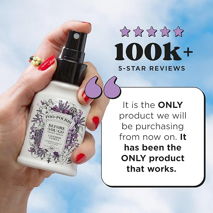 Poo-Pourri Before-You- go Toilet Spray, 4 oz, Lavender Vanilla 4 Fl Oz