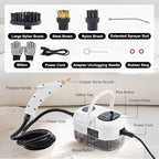 Handheld Steam Cleaner,Steam Cleaner with Smart Touch Screen, High Pressure Steamer,15sec Heat-up Deep Cleaning Steamer(White), for Kitchen,Bathroom,Furniture,Car,Grout,Tile and More