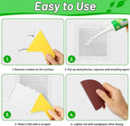 Mckanti Drywall Repair Kit - Spackle & Patch for Wall Holes, Includes 4 Pcs Drywall Patch, Sandpaper, Scraper