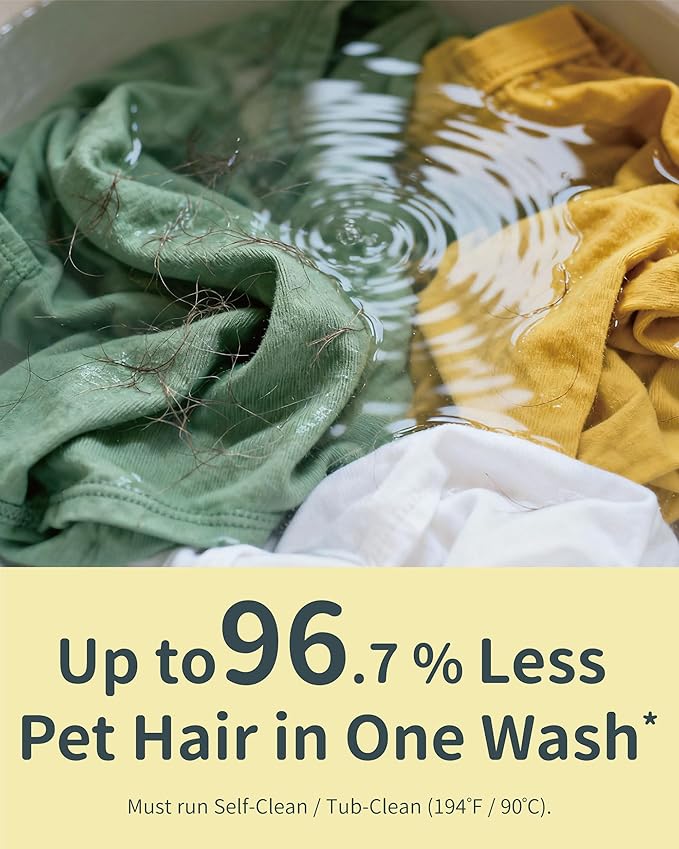 FurGone by Seedshub 2 Sachets Pet Hair Odor & Stain Remover for Laundry, 96.7% Hair Dissolution, Based Powder Detergent for Clothes, Bedding, Effective Dog & Cat Hair Remover, Septic Safe