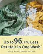 FurGone by Seedshub 2 Sachets Pet Hair Odor & Stain Remover for Laundry, 96.7% Hair Dissolution, Based Powder Detergent for Clothes, Bedding, Effective Dog & Cat Hair Remover, Septic Safe