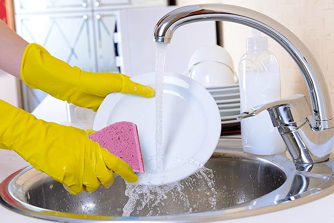 Kitchen Sponges for Washing Dishes, Non-Scratch Cellulose Dish Scrub Sponges, Cleaning Sponges for Household Use, Safe Cleaning Products, Kitchen Sponges Pack of 12, by Superio