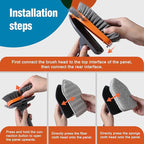 Tub Tile Scrubber Brush with 3 Different Function Cleaning Pads and 56" Extendable Long Handle-No Scratch for Cleaning Bathroom Kitchen Toilet Wall Sink,Orange
