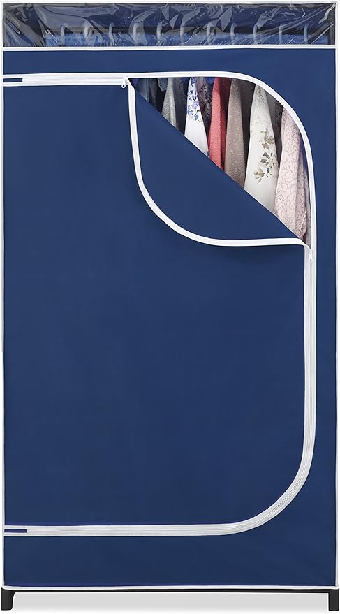 Whitmor Clothes Closet - Freestanding Garment Organizer with Sturdy Fabric Cover