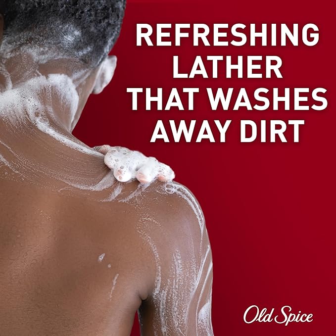 Old Spice Body Wash for Men, Refreshing 3X Defense, 24/7 Shower Fresh with Long Lasting Scent, Red Collection, Swagger with Cedarwood Scent, 33.4 oz (Pack of 4)