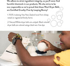 Molly's Suds Wool Dryer Balls | Natural Fabric Softener, Hypoallergenic, Reusable, Unscented, Reduce Drying Time | Large, Mixed Set of 6