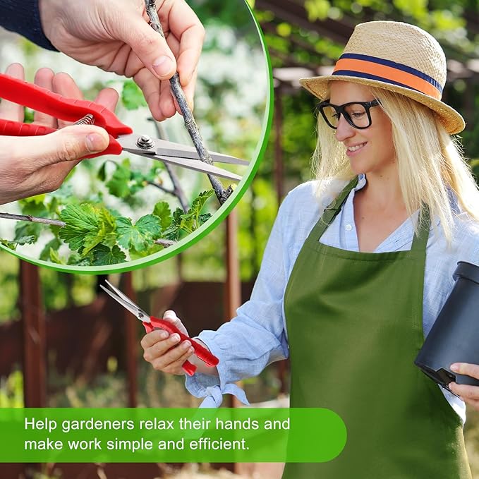 Lasnten 12 Pcs Pruning Shears Needle Nose Pruner Bulk Pruning Snips with Straight 8.3" Extra Long Edge Stainless Steel Sharp Blades Hand Garden Scissors Tool Trimming plants Fruit Trees Bonsai