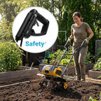 Mellif 40V Cordless Garden Tiller/Cultivator Compatible with Dewalt 20v Max Battery (Tool Bare) 14.2'' Width 8.7'' Depth 16 Steel Tines, Electric Rototiller Brushless Foldable with Adjustable Wheels