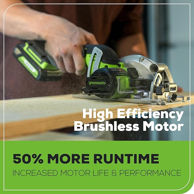 Greenworks 24V Brushless 2-Tool Combo Kit,Cordless Reciprocating Saw+4-1/2" Circular Saw Power Tool Sets Including Battery
