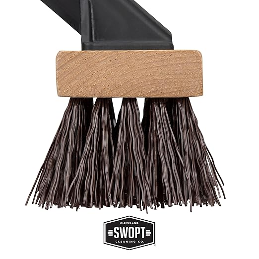 SWOPT 10' Premium Rough Surface Scrub Brush Head - Deck Brush for Rough and Textured Surfaces, Interchangeable with All SWOPT Cleaning Products for More Efficient Cleaning and Storage