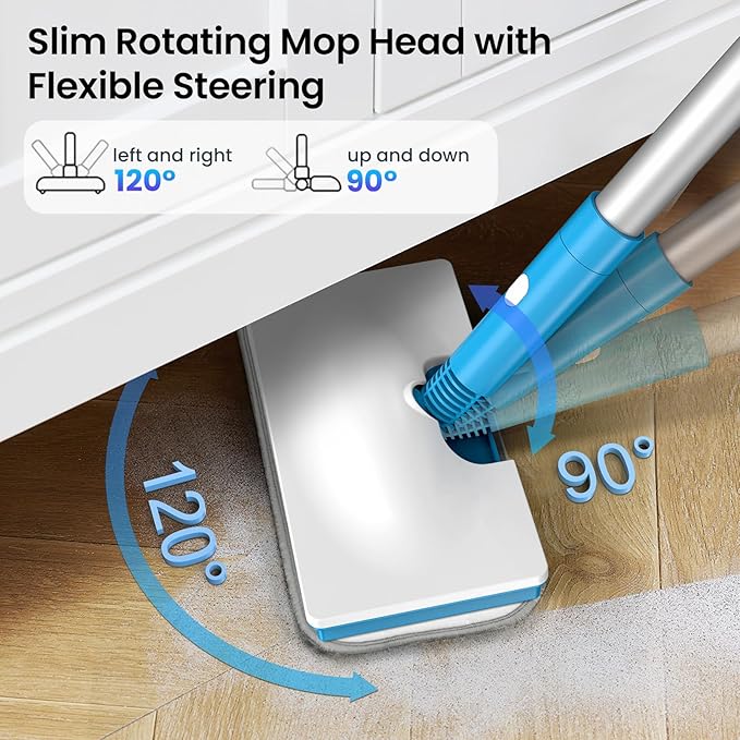 Z7 Steam Mop for Floor Cleaning, 13-in-1 Handheld Steam Cleaner for Home Tile Grout Hardwood Laminate Furniture Couch Clothes Carpet, Multi-Purpose Floor Steamer Machine, Corded (Blue)