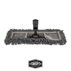 SWOPT 18” Microfiber Dust Mop + 60" Steel Handle, Combo — Dust Mop Head with Long Handle Interchangeable with All SWOPT Cleaning Products — Clean Hard-to-Reach Areas, Machine Washable