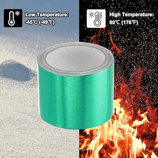 PATIKIL Awning Repair Tape 8m x 8cm Waterproof Canvas Tape High Adhesive Tear Repair Patch Kit for PVC Tarpaulin Tent Awning Fabric RV Sail Boat Cover, Green (3.15" x26.24ft)