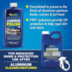 STAR BRITE Ultimate Aluminum Polish - Add a Deep Protective Shine, Remove Light Oxidation & Preserve Restored Finish - Marine Grade for Pontoons, Jon Boats & Canoes 16 OZ (087616)