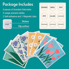 Swedish Dishcloths, 8 Pack Reusable Paper Towels with Clips, Non-Scratch Swedish Dish Towels for Kitchen, Super Absorbent Cellulose Dish Cloths, No Odor Cleaning Rags