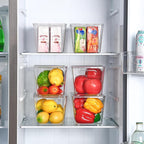 Vtopmart 1 Pack Clear Stackable Storage Bins with Lids, Medium Plastic Containers with Handle for Pantry Organizer and Storage,Perfect for Kitchen,Fridge,Cabinet, Closet,Bathroom Organization