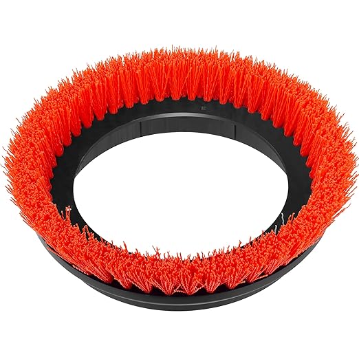 Commercial Scrub Brush for Orbital Floor Scrubber, Compatible with Oreck Orbiter XL ORB550MC, Bissell BGEM9000, 12" Diameter, Heavy-Duty Brush, Orange