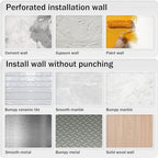 Clothes Drying Rack,Wall Mounted Space-Saver,Retractable,Collapsible, Strong Load-Bearing,ing Rack Clothing,Laundry Drying Rack（Windproof Ring, Three Pole）