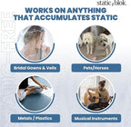 Anti-Static Spray for Clothes - Instantly Eliminate Static Cling, Flyaways, and Shocks from Clothes, Fabrics, Linens, Blankets & Rugs- All-Natural Formula - Lasts All Day- 2oz Travel Size