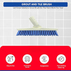 Professional Grout Brush Heavy-Duty Swivel Head with Stiff V-Shaped Bristles for Deep Cleaning Tile, Corners, Showers, Kitchens & Floors Without Scratching Fits Standard Thread Poles