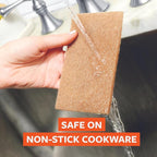 Full Circle Neat Nut – Walnut Scour Pads, Pack of 3 – Dual-Sided Non-Scratch Dish Scrubbers Made with Plant-Based & Recycled Materials, Durable Kitchen Cleaning Supplies