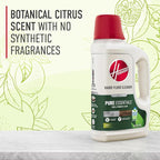 Hoover 64 oz Pure Essentials Hard Floor Cleaner Solution, for Sealed Hard Floors, Botanical Citrus Scent, Full Strength Cleaning Made From Plants, AH31465