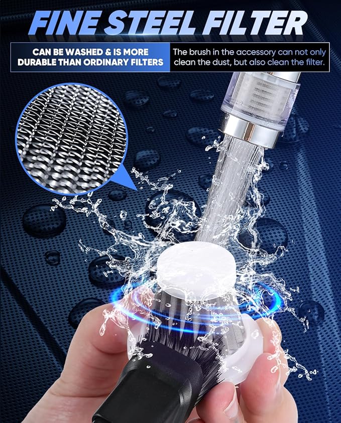 Saker Car Vacuum Portable Cordless 3 in 1 Handheld Car Vacuum 15000PA High Power with Brushless Motor and TypeC for Cars,Office,Home Cleaning HL107B