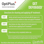 OptiPlus Anti Fog Lens Wipes l Pre-Moistened l Cleaning Wipes for Glasses, Laptops Screens, Smart Phones, Optical Lens, Goggles, and Watch Screen l Quick-Dry & Scratch-Free l Two Pack of 100 Pack