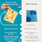 Harps&Seb Swedish Dishcloths for Kitchen Dishcloths - 6 Pack, Reusable Paper Towels with Clips, Super Absorbent Washable Non-Scratch Swedish Dish Towels, No Odor, Biodegradable