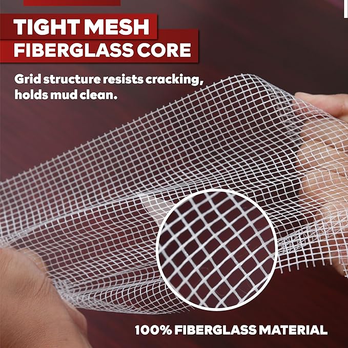 XFasten Drywall Repair Mesh Tape - 2-Inches x 90-Foot, Pack of 3, for Patching Holes and Cracks, Wall Repair Fiberglass Joint Tape, Spackle Tape