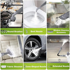 Pressurized Handheld Steam Cleaner, Portable Steam Cleaner Multipurpose for Home, Multi-Surface Steam Cleaner for Tile, Grout, Windows, Bathroom, Kitchen, Car Cleaning (White)