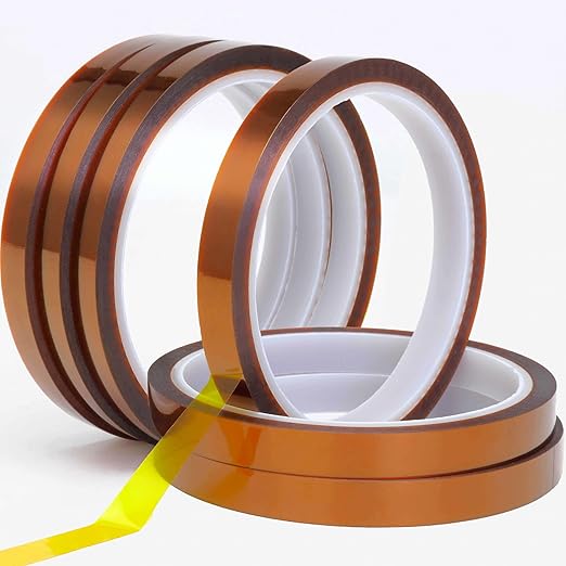 Valley'sYuMiao 6Rolls,10mm×108fts, Heat Tape for Sublimation, Heat Transfer Vinyl, Heat Resistant, Thermal Printing, No Residue, Total Length 648fts