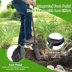 Spade Shovel,15 inch Long Narrow Spade, Heavy Duty Garden Trench Shovel for Digging,Trenching, Planting,Scraping, Edging with Cutting Blade, D Handle, Foot Rest Pedal, 45 Inches Drain Spade