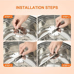iPower 19inch Trimmer Leaf Bowl Blades Twisted Spin Cut, Sharp Stainless Steel, Include 2 Serrated 2 Straight