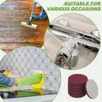 Power Scrub Pads, Scrubbing Pads 320 Grits Scouring Discs - Fitting for (Home Kitchen Cleaning - Drill Attachment - Scrubber Replacement) 8 Pcs & 4 Inch & Red